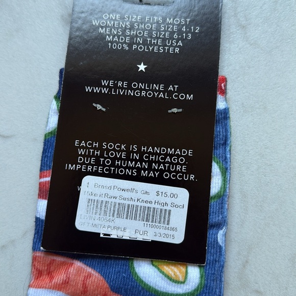 Blue Sushi Socks - Picture 3 of 3